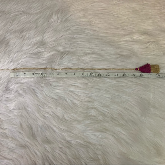 BRAND NEW Lily Sky Long Tassel Necklace and Gold Earrings Set - Picture 5 of 6